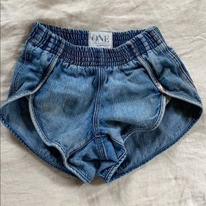 One teaspoon denim runner shorts XS